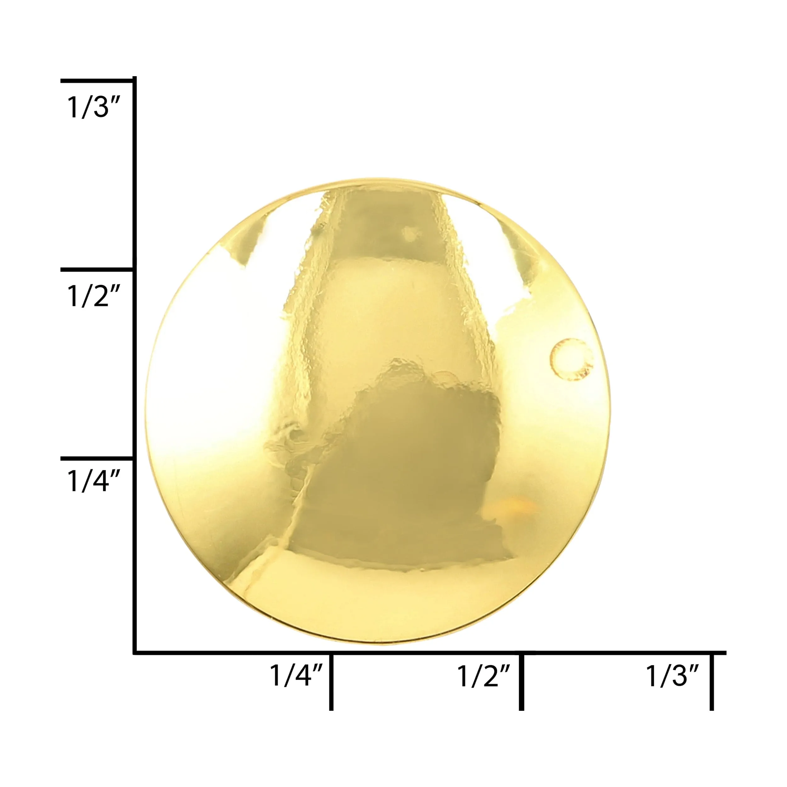15mm Gold, Flat Top Stud with Screw, Zinc Alloy - PK5, #P-4001-15-GLD