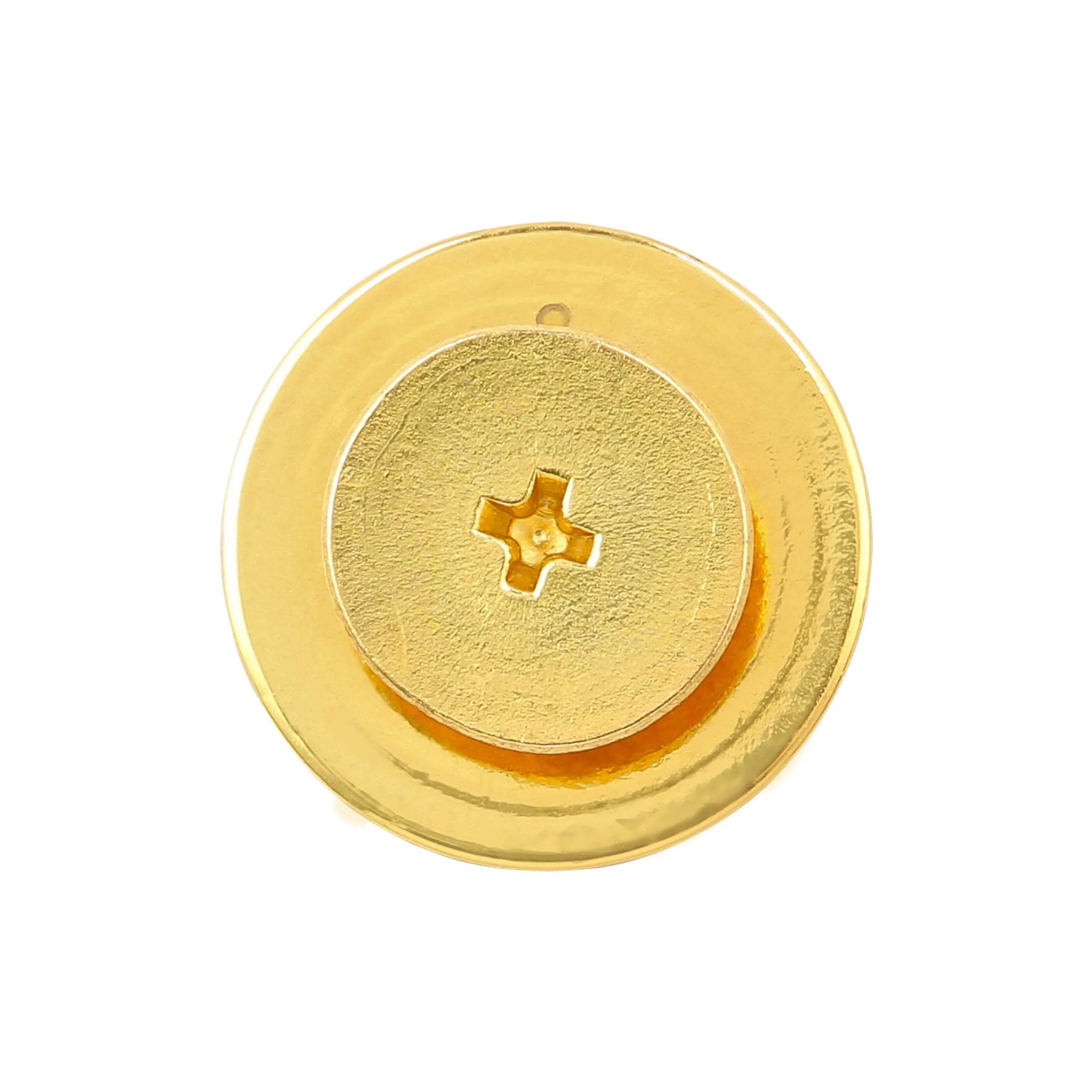 15mm Gold, Flat Top Stud with Screw, Zinc Alloy - PK5, #P-4001-15-GLD