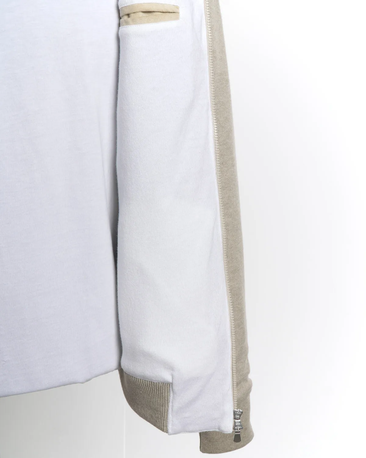 Alcantara Suede Zip Hybrid Hoodie
