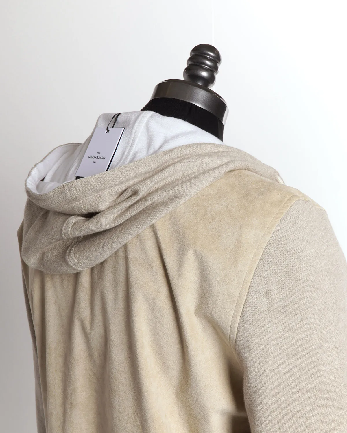Alcantara Suede Zip Hybrid Hoodie