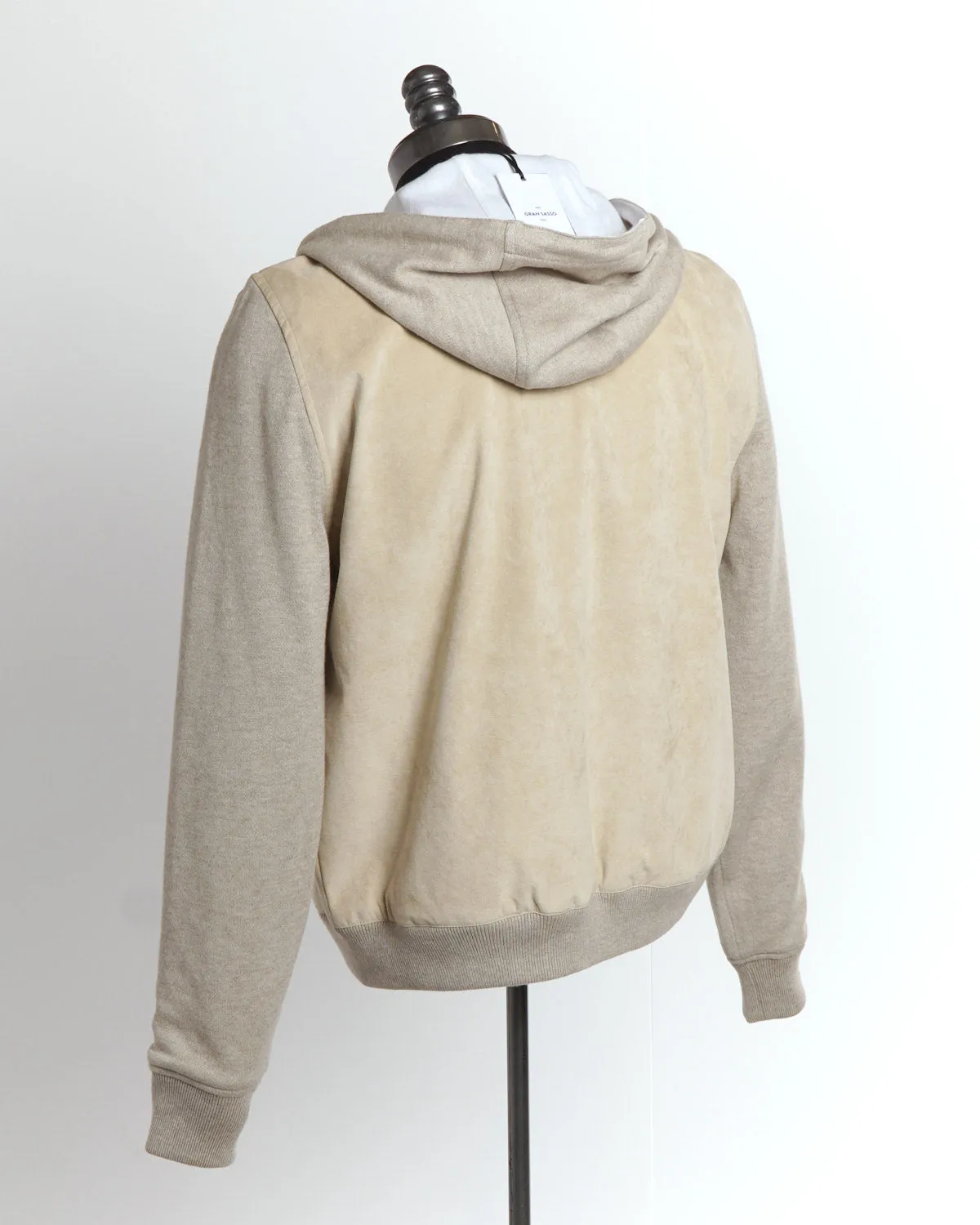 Alcantara Suede Zip Hybrid Hoodie