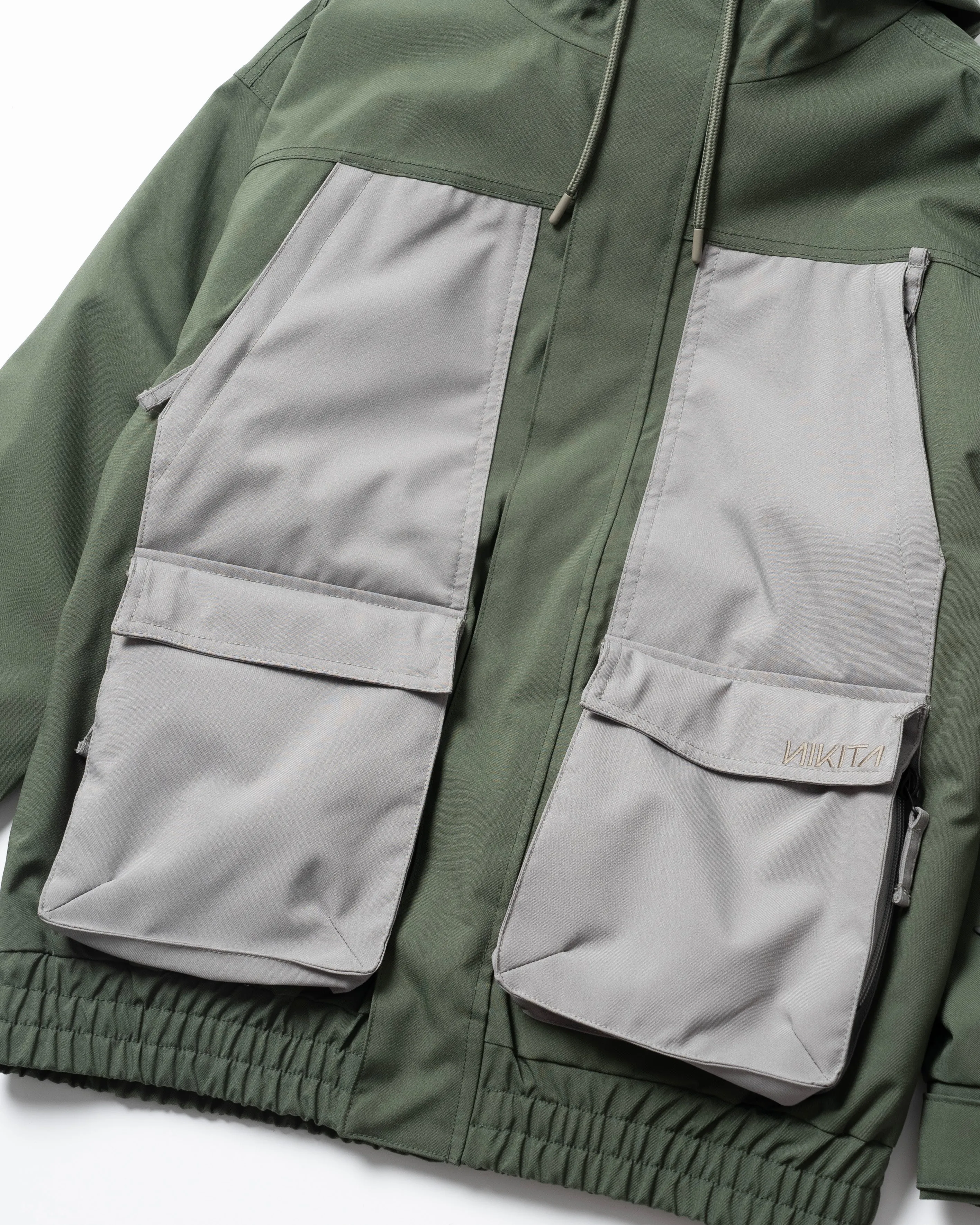 BICOLOR MULTI FULL ZIP JACKET - KHAKI