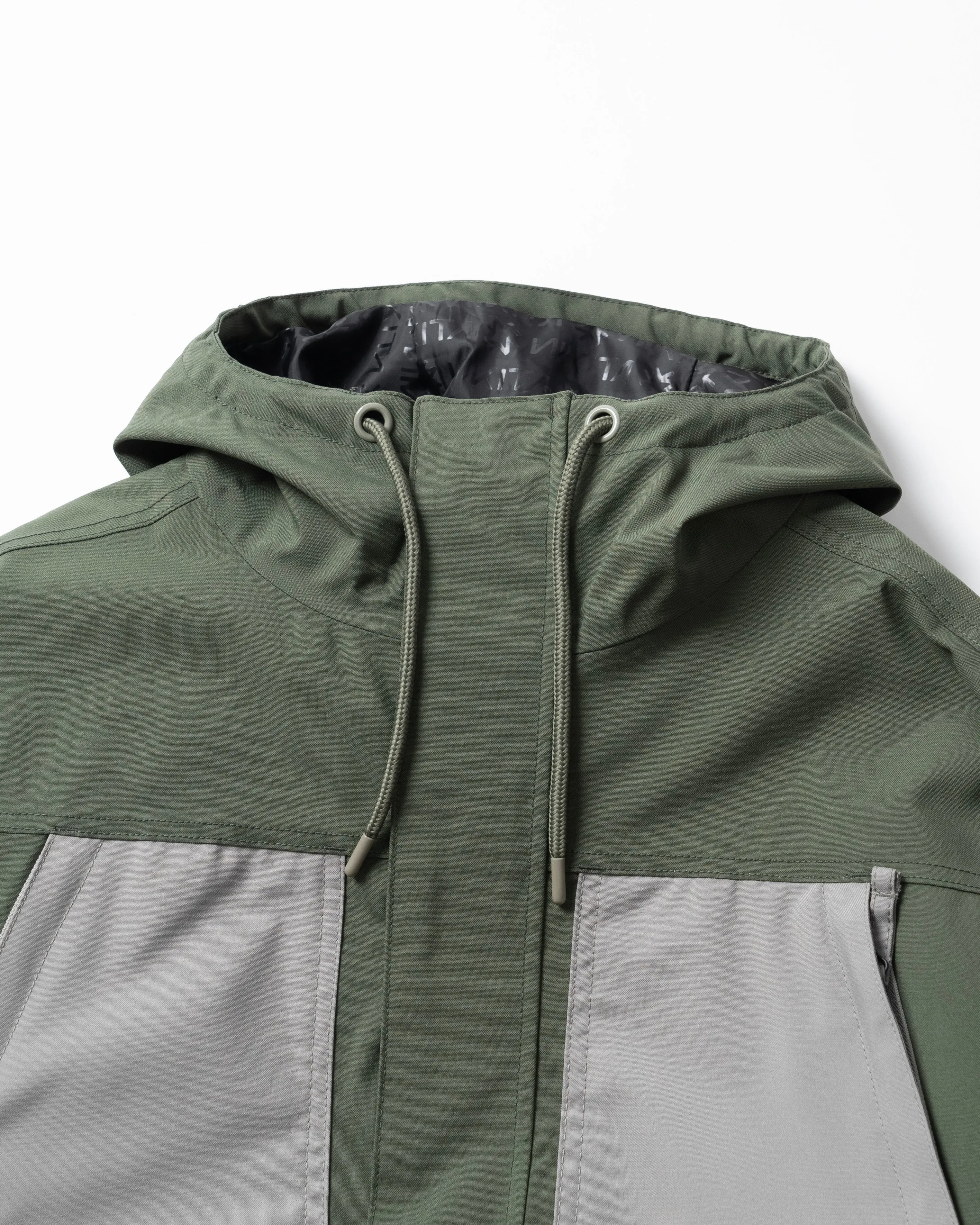 BICOLOR MULTI FULL ZIP JACKET - KHAKI