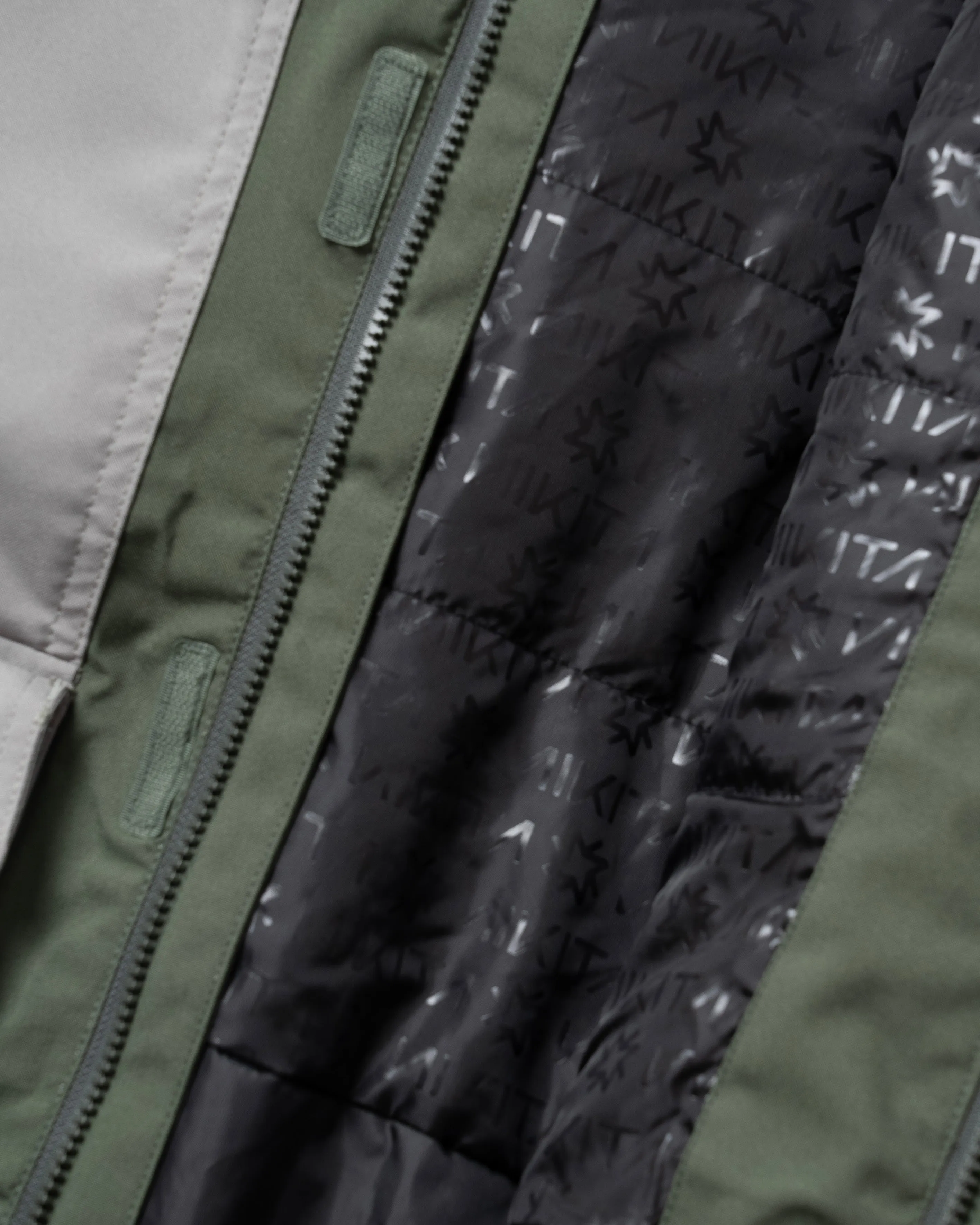 BICOLOR MULTI FULL ZIP JACKET - KHAKI