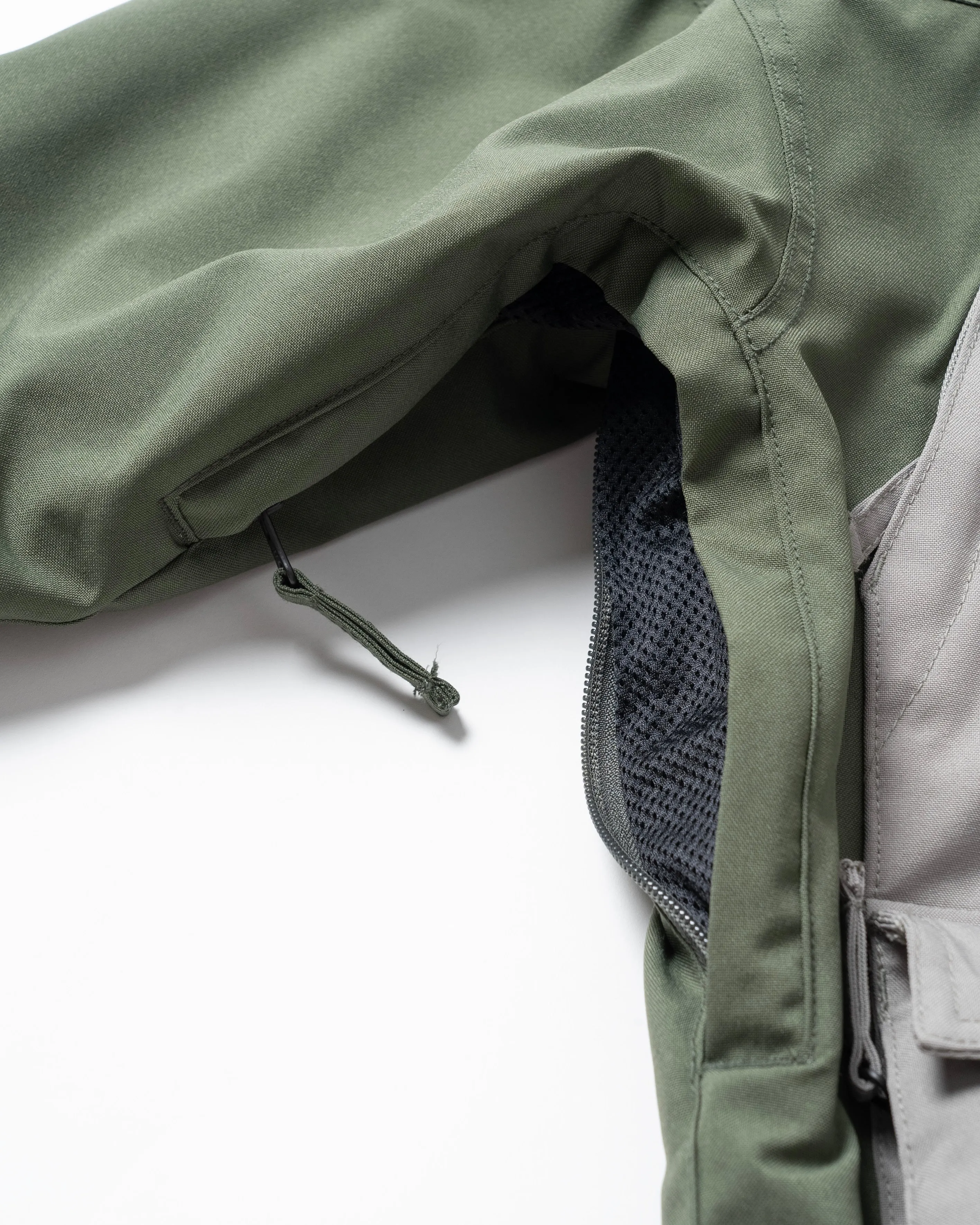 BICOLOR MULTI FULL ZIP JACKET - KHAKI