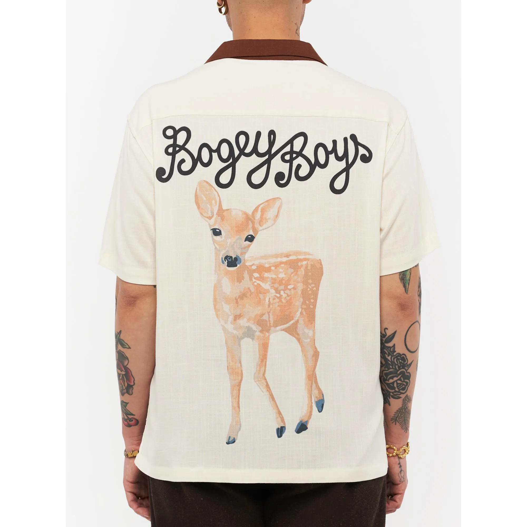 Deer Button Up Brown