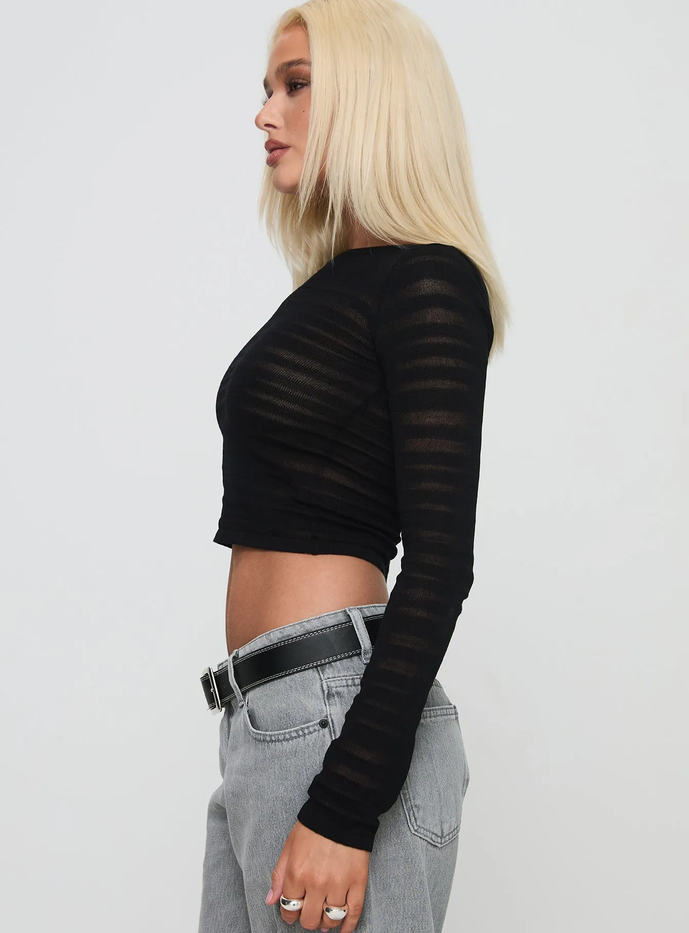 Maddix Long Sleeve Top Black