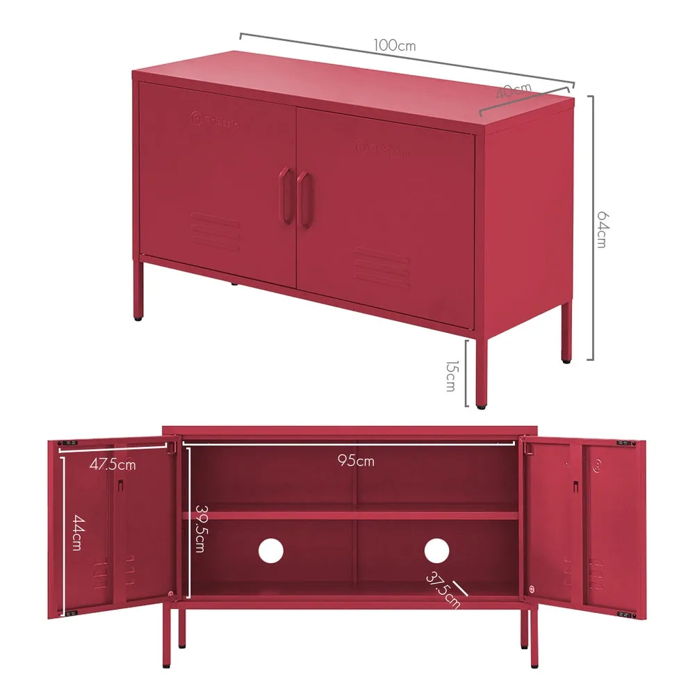 Pink Metal Buffet Sideboard w/Storage, Cold Rolled Steel - ArtissIn