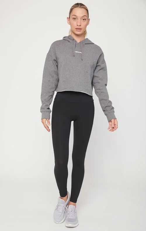 Rebody Logo Fleece Crop Hoody
