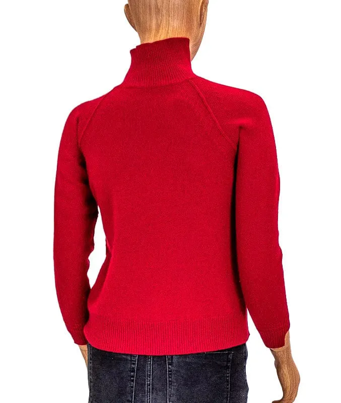 Red Cashmere Turtleneck