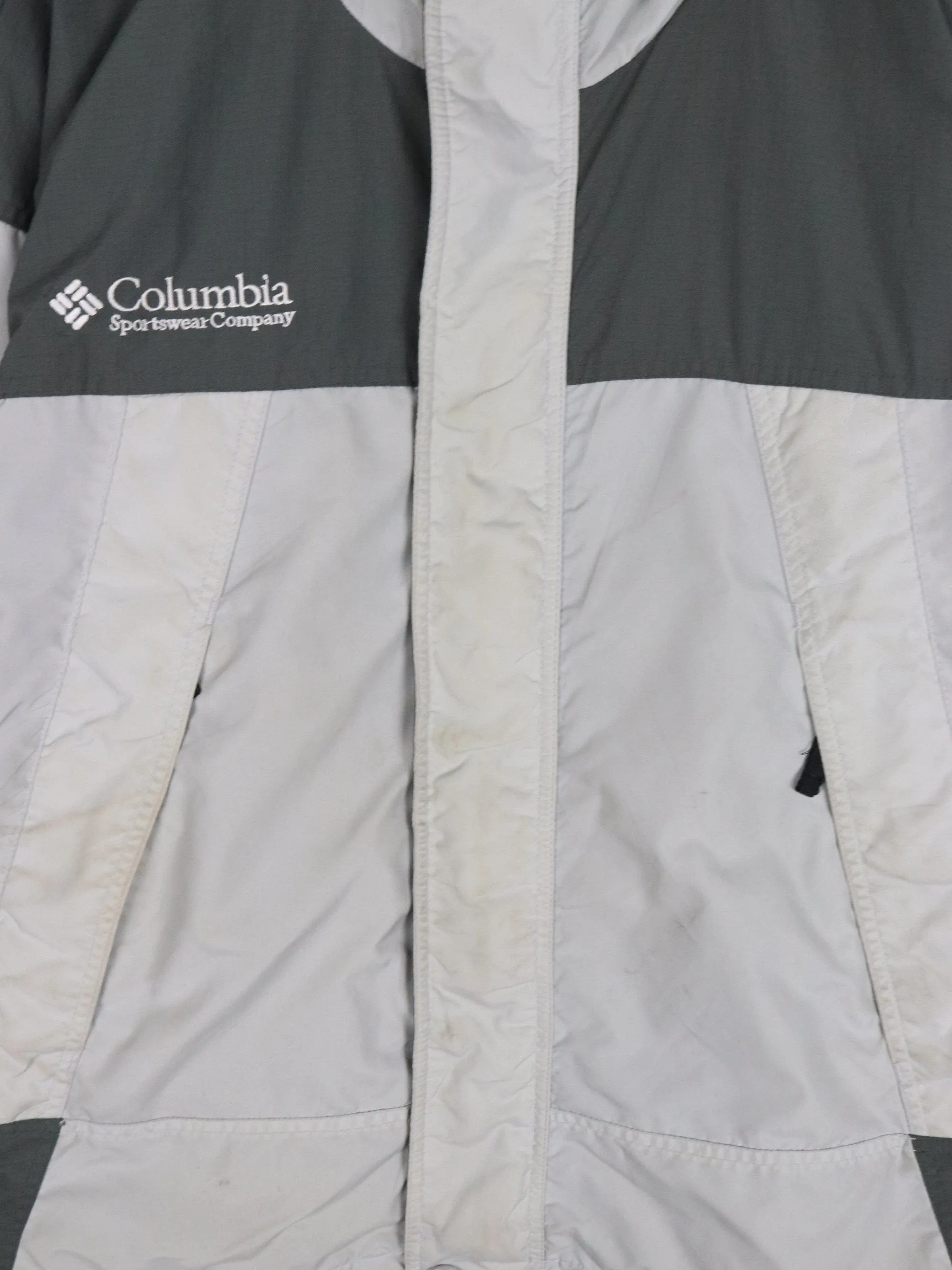 Vintage Columbia Jacket Mens Medium Beige Ski Hooded