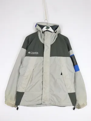 Vintage Columbia Jacket Mens Medium Beige Ski Hooded