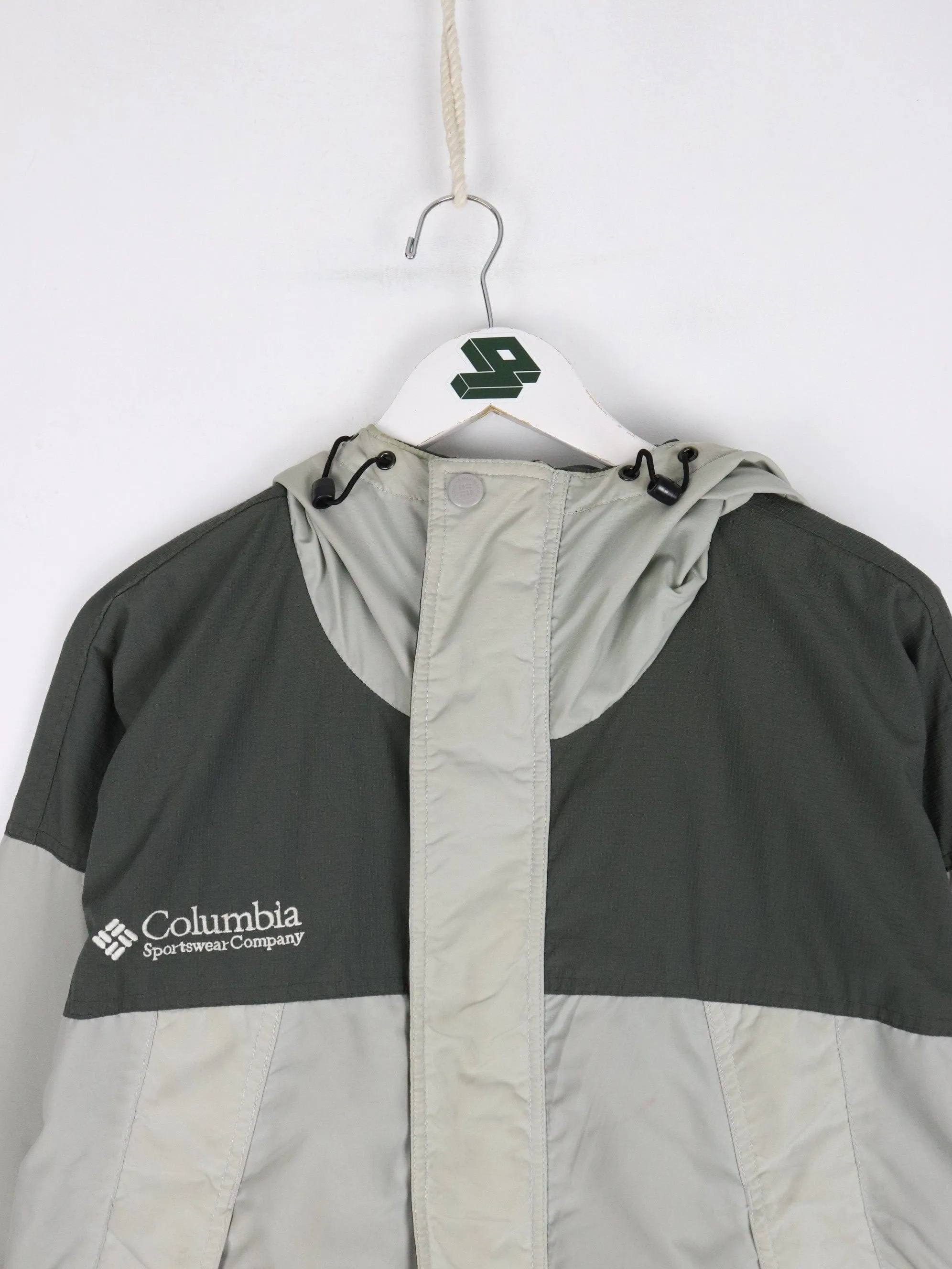 Vintage Columbia Jacket Mens Medium Beige Ski Hooded